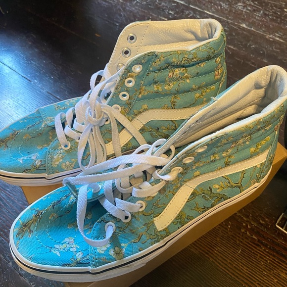 VANS Vincent Van Gogh Museum limited edition SK-8 Hi Tops Almonds Blossom - Picture 1 of 6